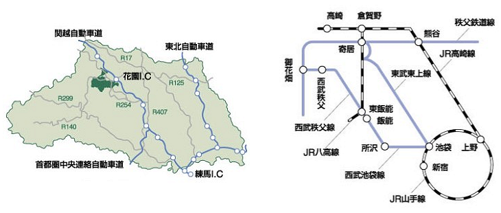 �񋏒��ւ̃A�N�Z�X���H����јH���}